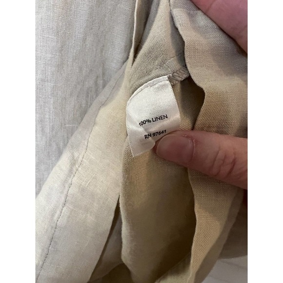 J Jill 100% Linen Hooded Sleeveless Shift Dress Size Medium Petite MP - Picture 3 of 5